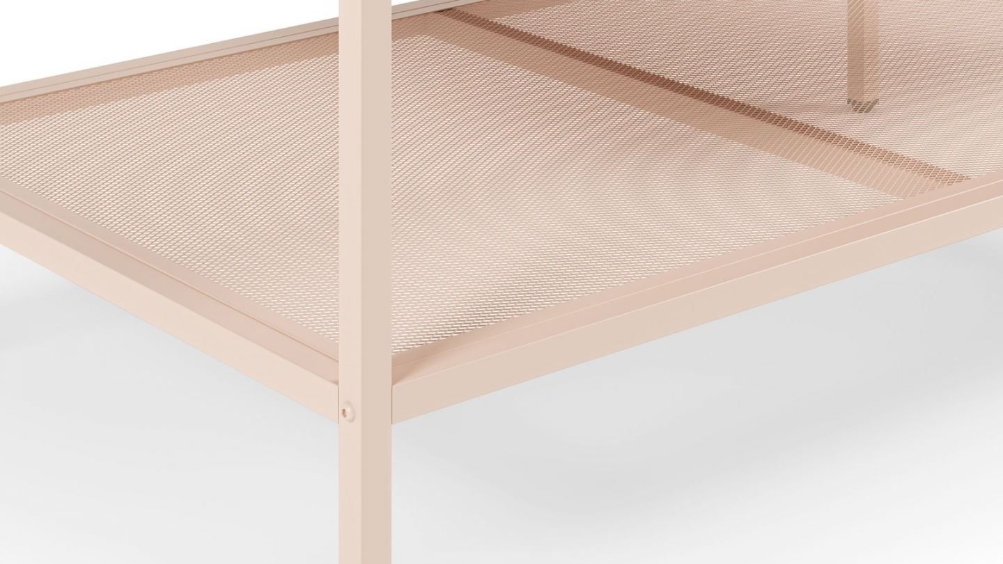 Table basse en métal rose blush 100 x 60 cm - Ysia Table basse en métal rose blush 100 x 60 cm - Ysia