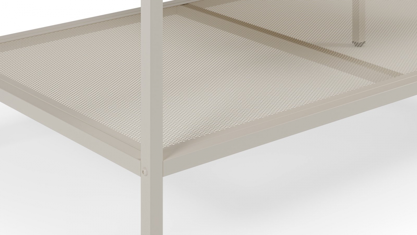 Table basse en métal beige clair 100 x 60 cm - Ysia Table basse en métal beige clair 100 x 60 cm - Ysia