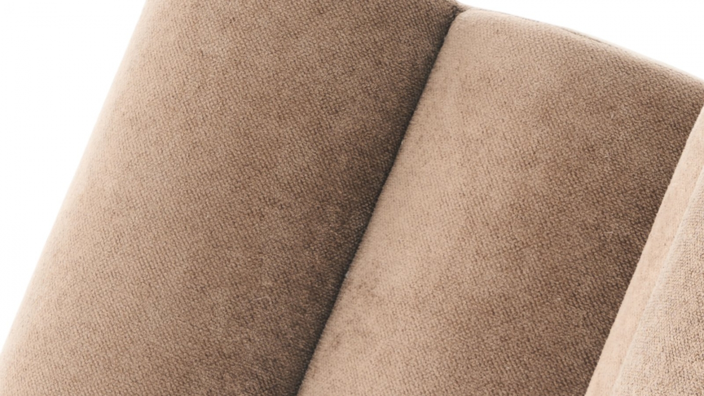 Chauffeuse compressée en tissu chenille moka - Billie Chauffeuse compressée en tissu chenille moka - Billie
