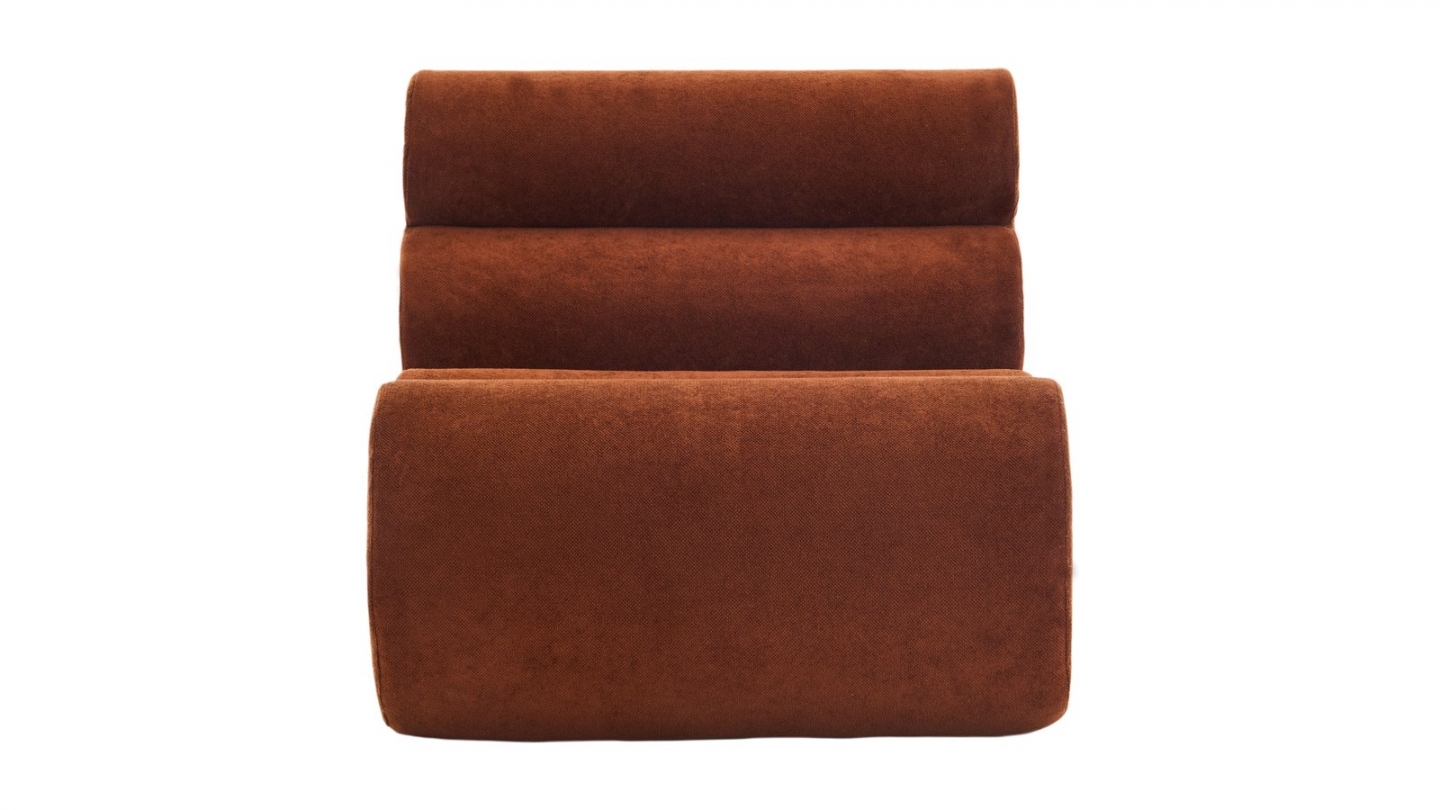 Chauffeuse compressée en tissu chenille rouille - Billie Chauffeuse compressée en tissu chenille rouille - Billie