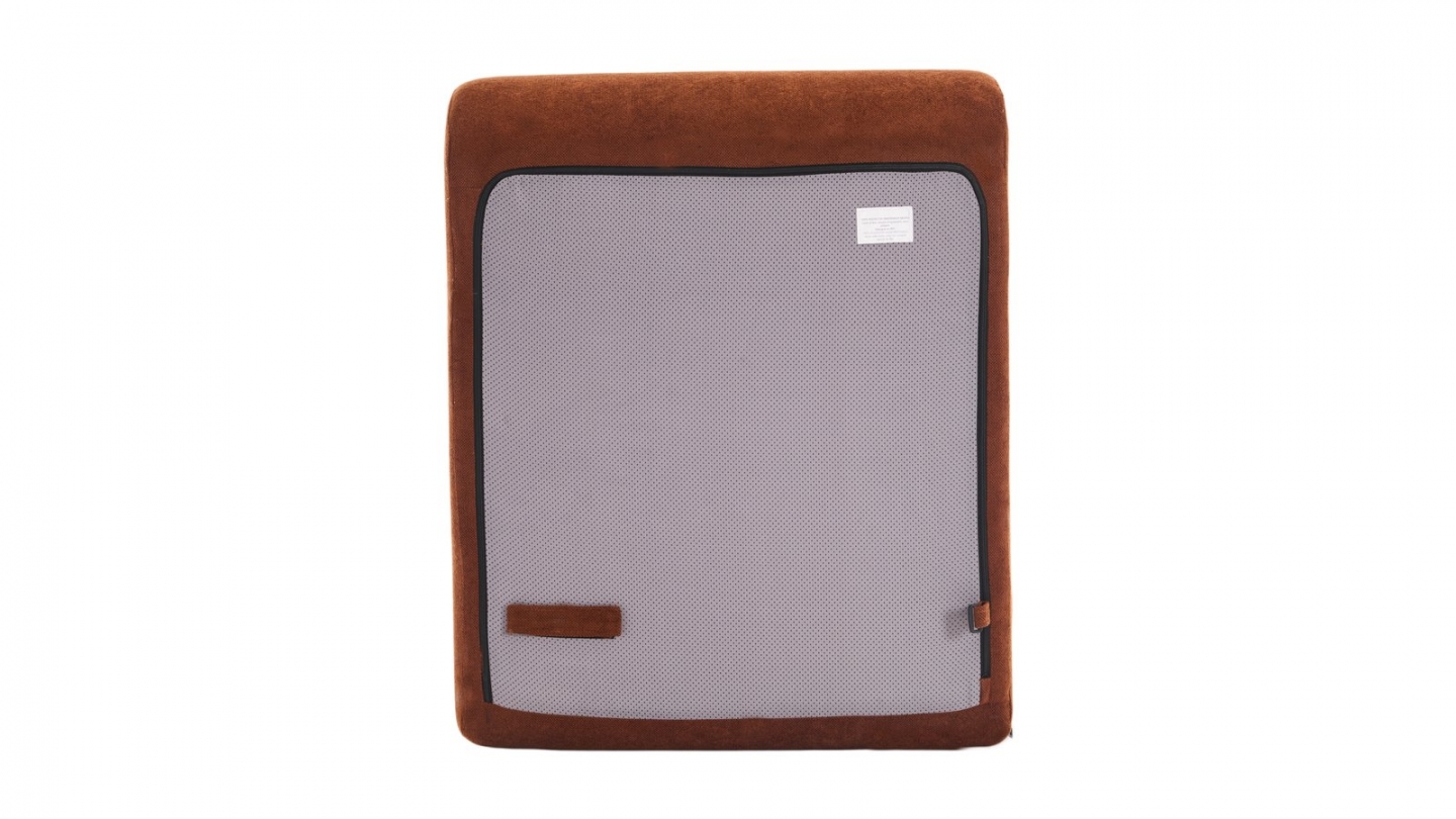 Chauffeuse compressée en tissu chenille rouille - Billie Chauffeuse compressée en tissu chenille rouille - Billie