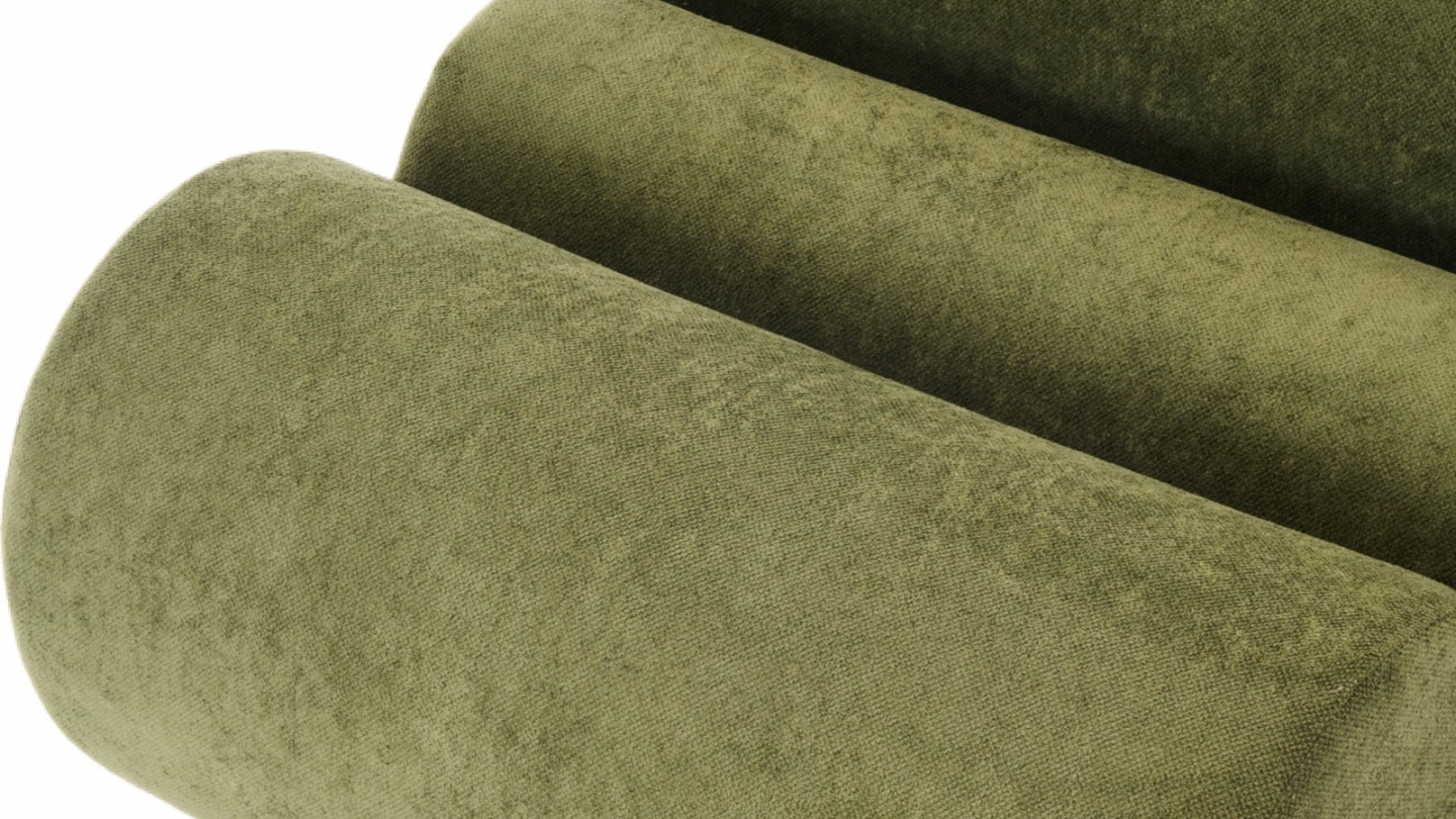 Chauffeuse compressée en tissu chenille vert kaki - Billie Chauffeuse compressée en tissu chenille vert kaki - Billie