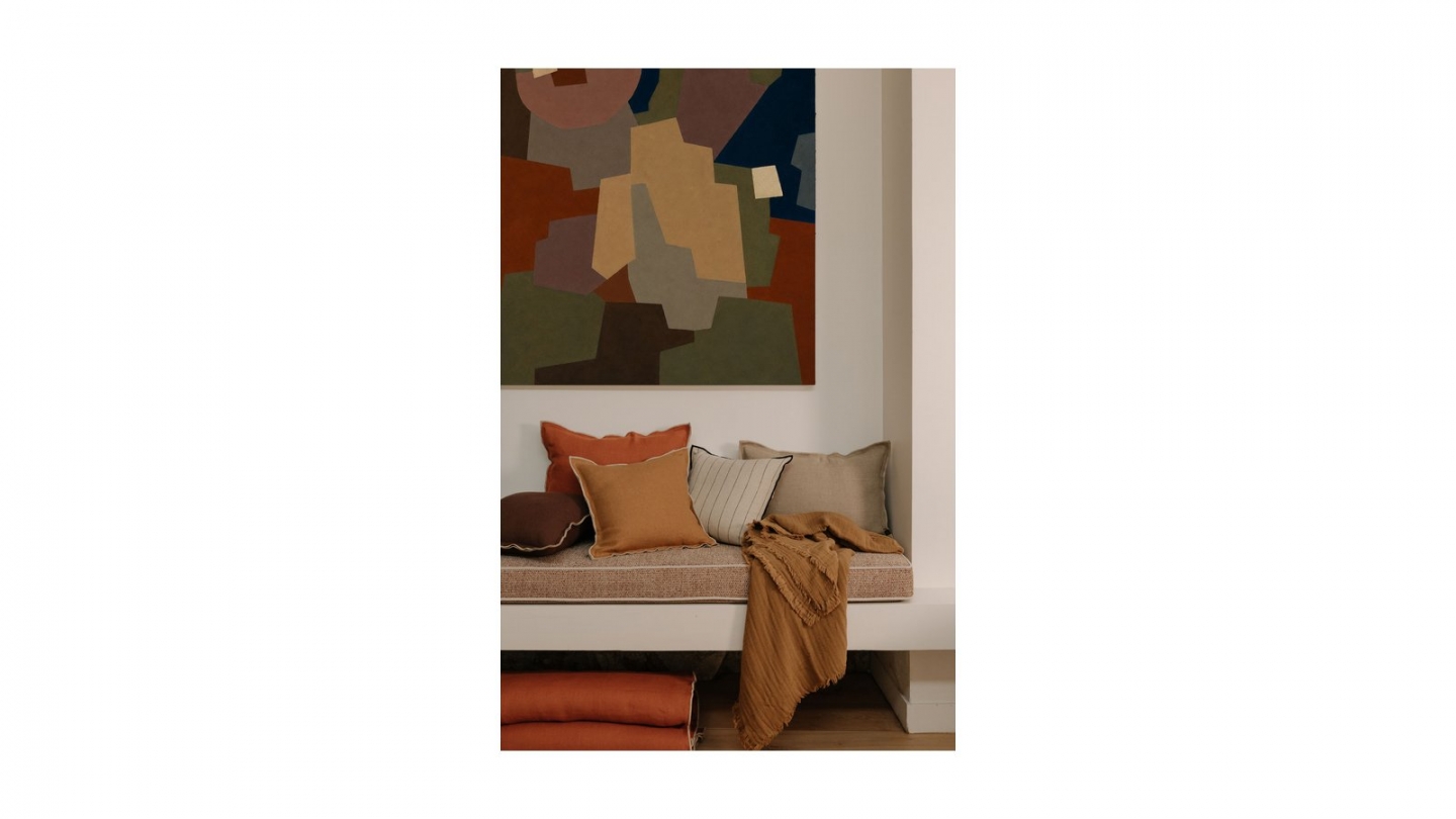 Housse de coussin en lin lavé naturel 40 x 60 cm - Seoni Housse de coussin en lin lavé naturel 40 x 60 cm - Seoni