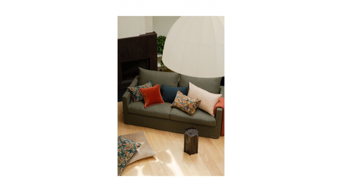 Housse de coussin en velours imprimé bleu de Prusse 40x 60 cm - Boston Housse de coussin en velours imprimé bleu de Prusse 40x 60 cm - Boston