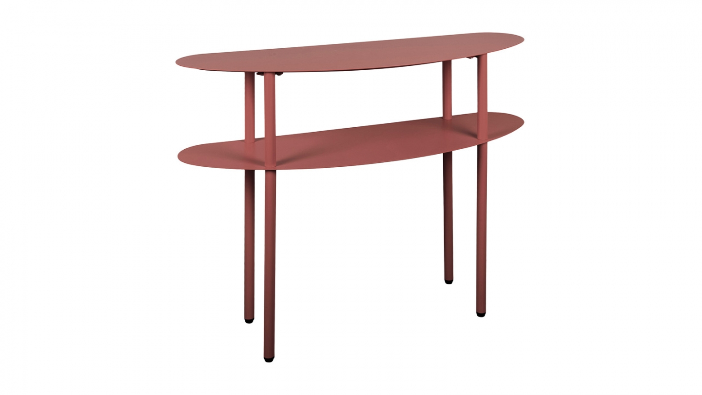 Console en métal bordeaux - Riqueza Console en métal bordeaux - Riqueza