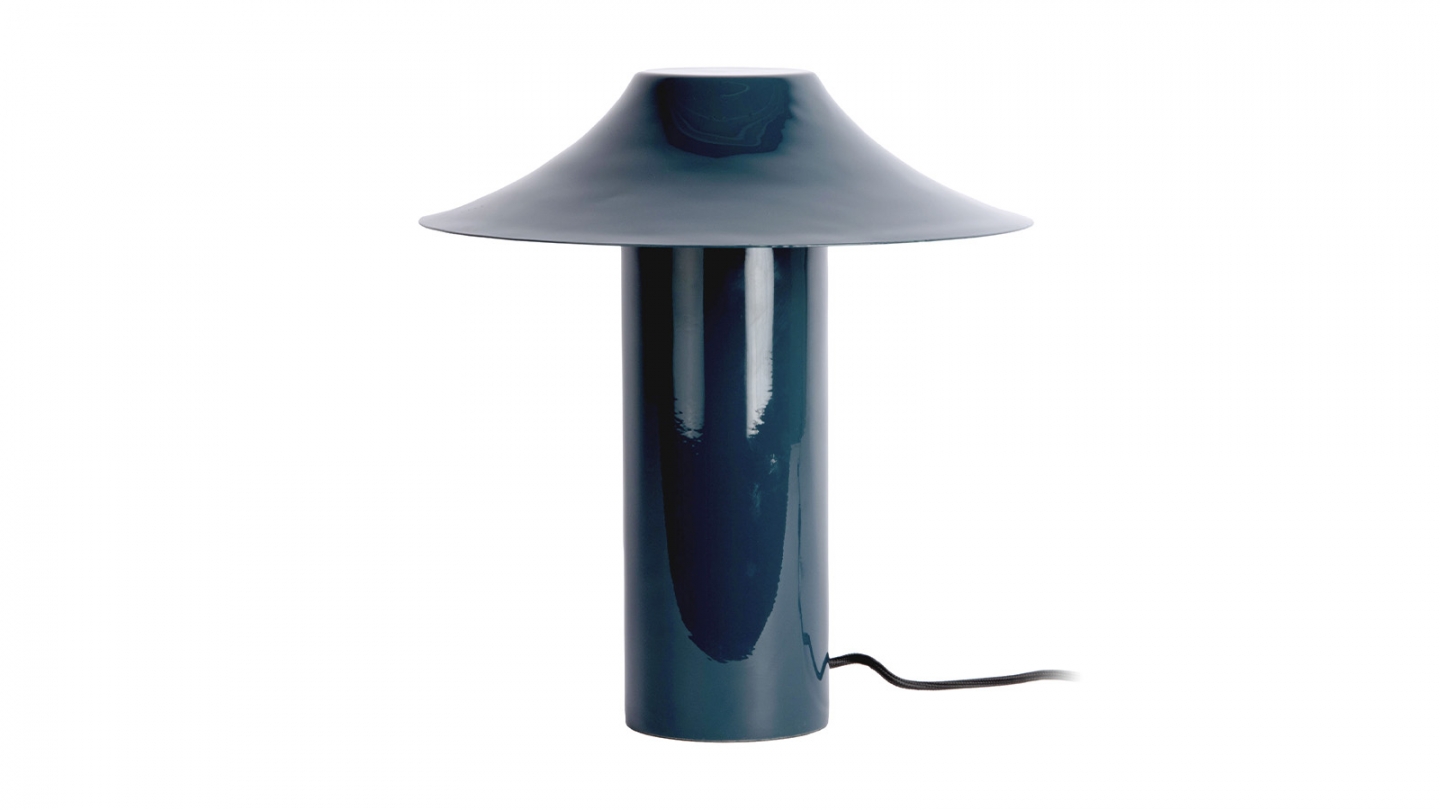 Lampe à poser en métal bleu pétrole - Catania Lampe à poser en métal bleu pétrole - Catania