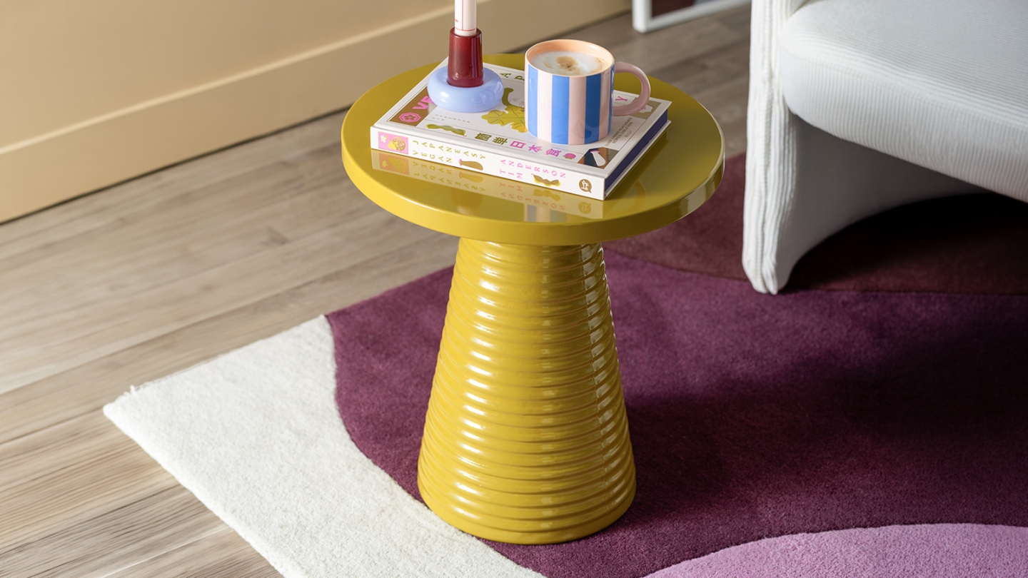 Table d'appoint en métal vert olive - Catania Table d'appoint en métal vert olive - Catania
