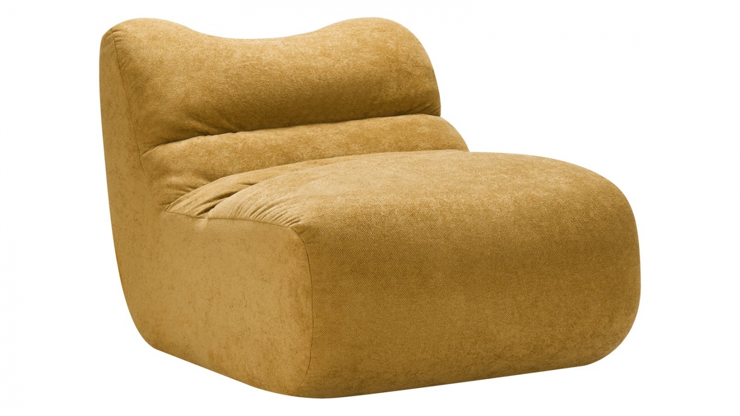 Chauffeuse compressée en tissu chenille bronze - Nido Chauffeuse compressée en tissu chenille bronze - Nido