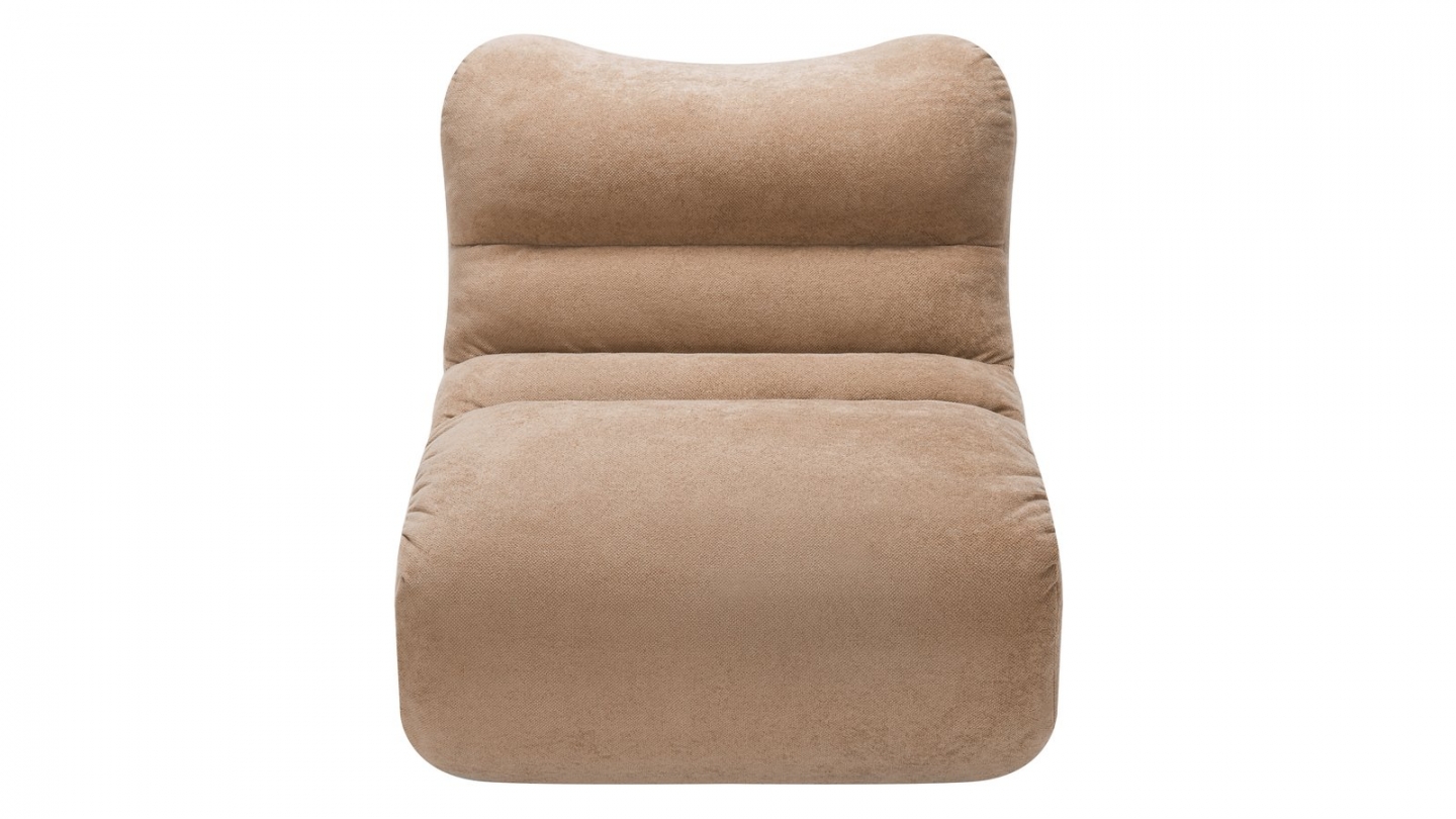Chauffeuse compressée en tissu chenille moka - Nido Chauffeuse compressée en tissu chenille moka - Nido