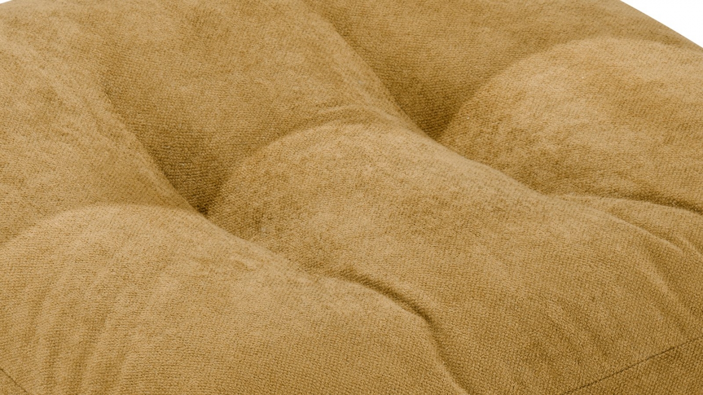Pouf compressé en tissu chenille bronze - Nido Pouf compressé en tissu chenille bronze - Nido