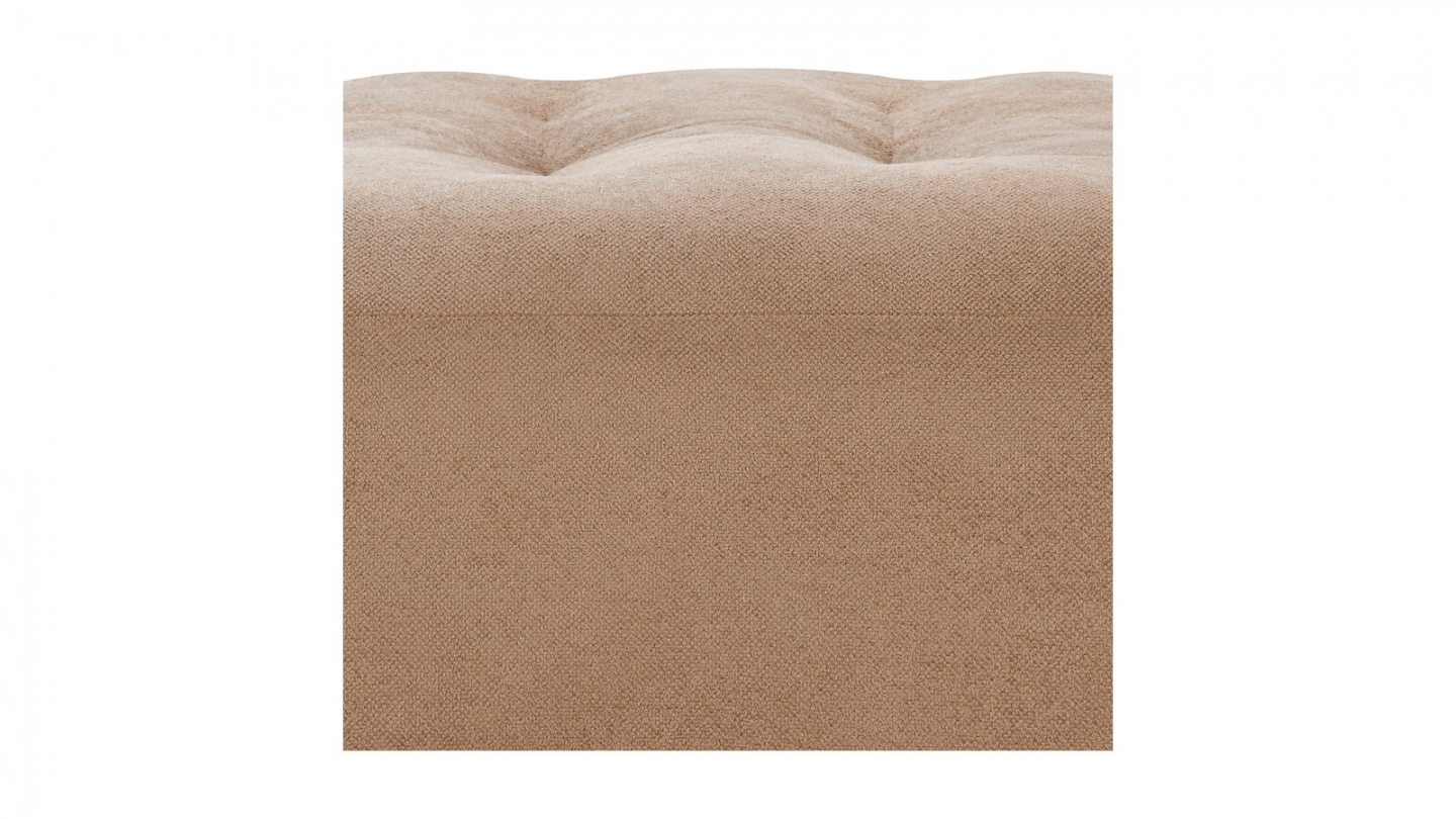 Pouf compressé en tissu chenille moka - Nido Pouf compressé en tissu chenille moka - Nido