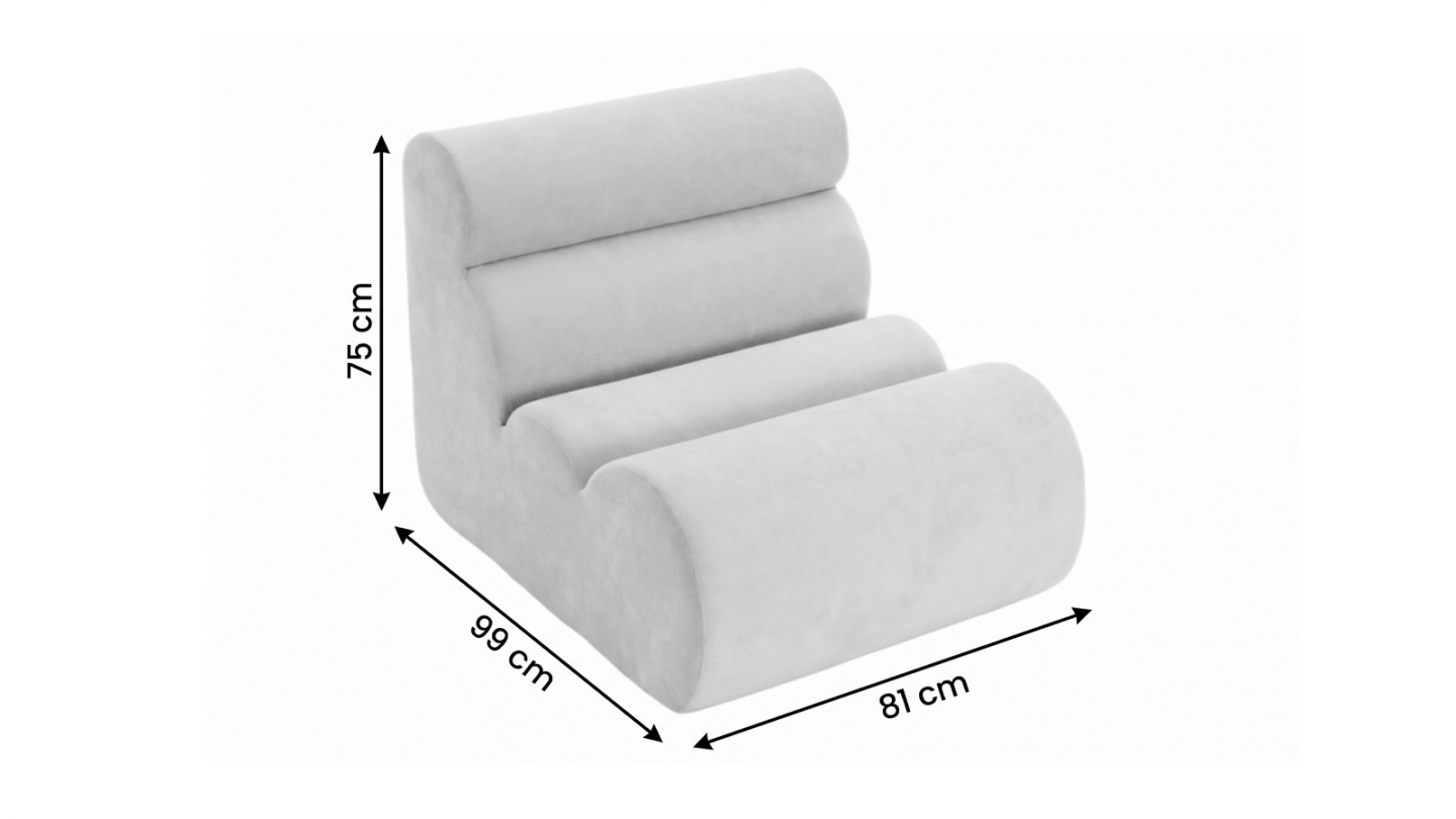 Lot de 3 chauffeuses modulables en tissu chenille rouille - Billie Lot de 3 chauffeuses modulables en tissu chenille rouille - Billie