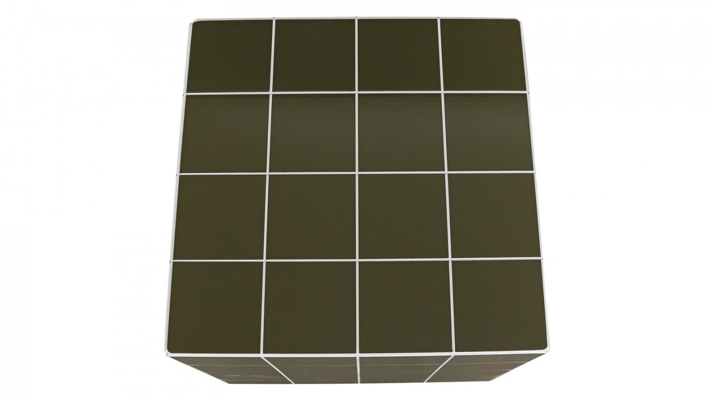 Bout de canapé cubique effet mosaïque vert olive 40 cm - Ibiza Bout de canapé cubique effet mosaïque vert olive 40 cm - Ibiza