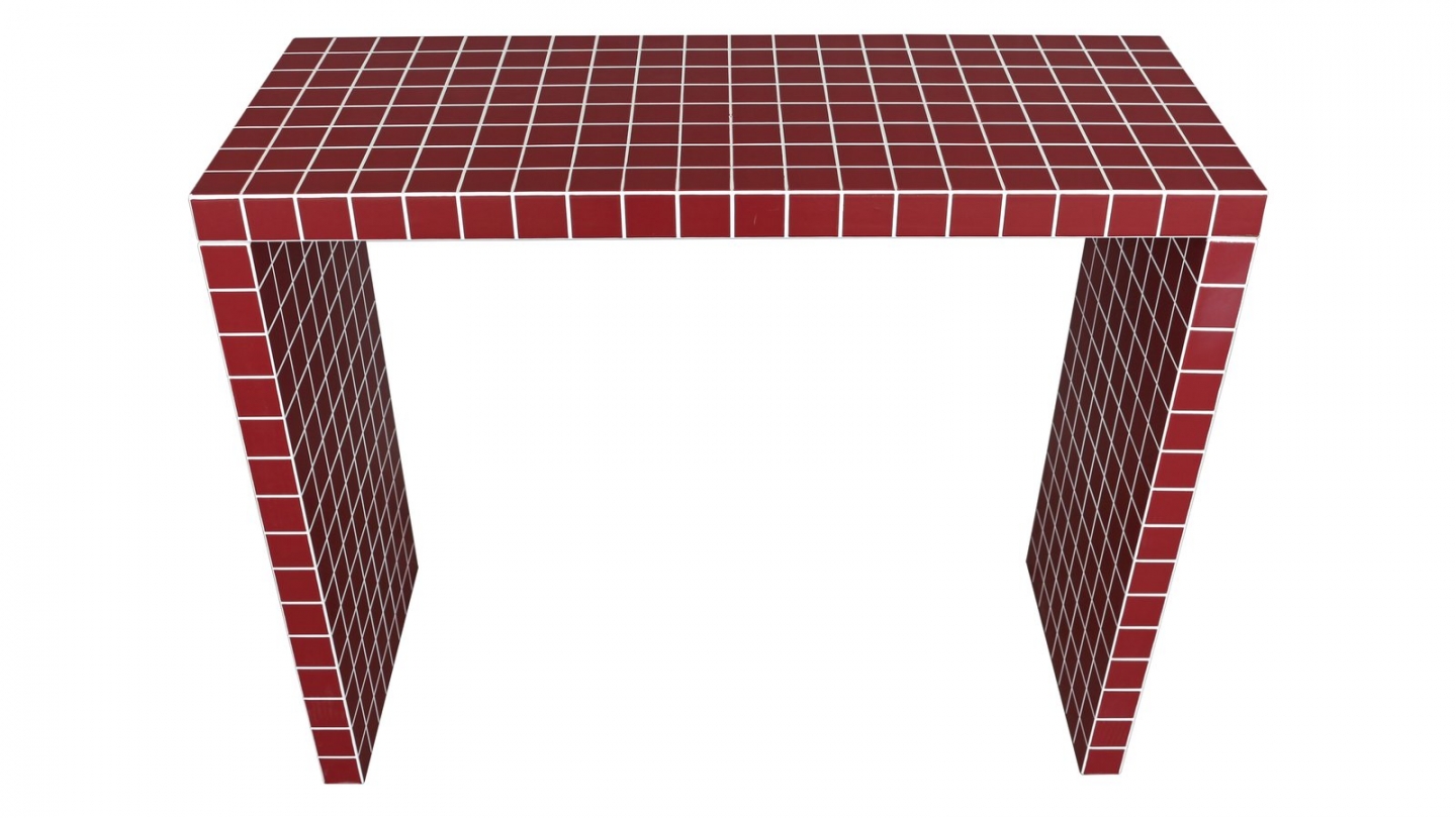 Console effet mosaïque bordeaux 100 cm - Ibiza Console effet mosaïque bordeaux 100 cm - Ibiza