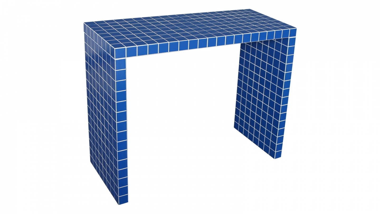 Console effet mosaïque bleu électrique 100 cm - Ibiza Console effet mosaïque bleu électrique 100 cm - Ibiza