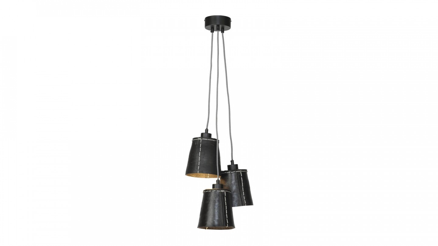 Suspension 3 abats jour noir S - Collection Amazon - Good&Mojo