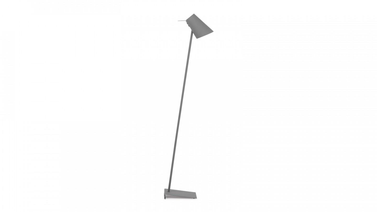 Lampadaire en fer et gomme gris - Collection Cardiff - It's About Romi