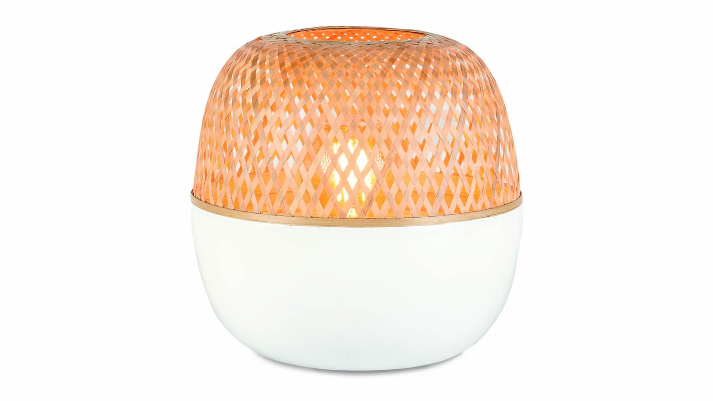 Lampe de table ronde en bambou L - Collection Mekong - Good&Mojo