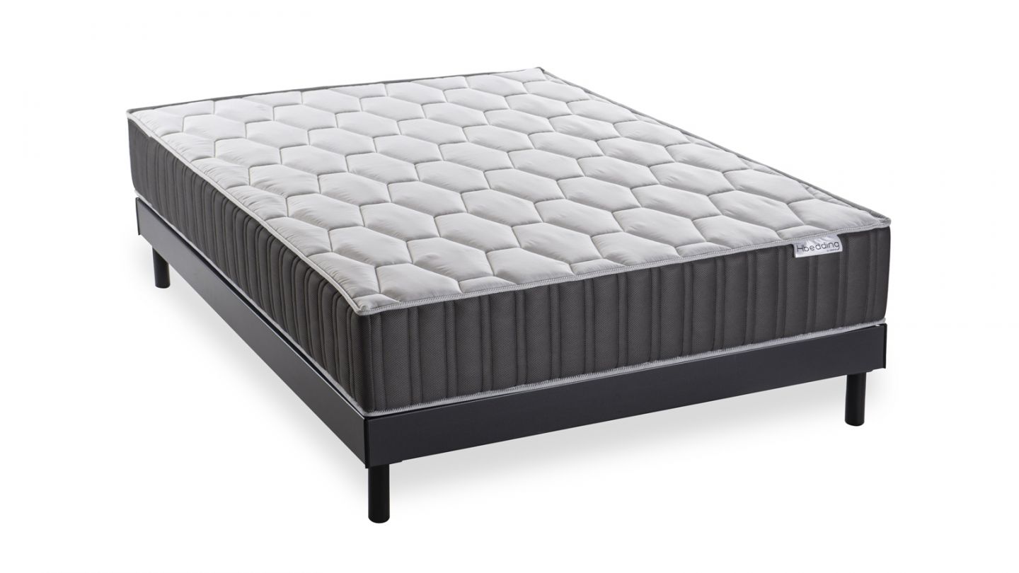 Ensemble matelas mémoire + sommier 180x200 Memo Prestige Hbedding - Mousse ergo, mousse HR 35kg et mousse effet mémoire de forme