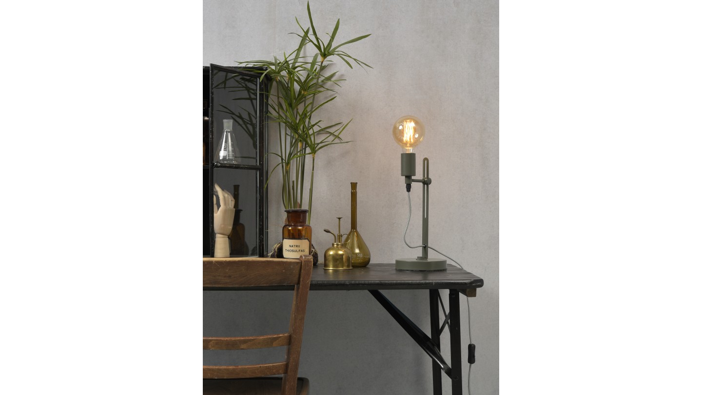 Lampe de table en métal gris vert - Collection Seattle - It's About Romi