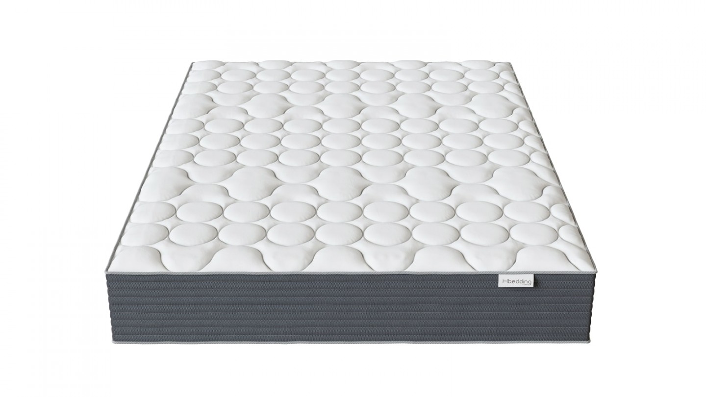 Ensemble matelas ressorts ensachés + sommier 180x200cm Spring Plus Hbedding - Mousse haute densité et ressorts ensachés