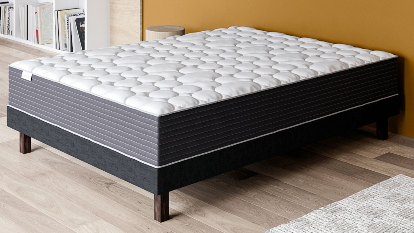 Ensemble matelas ressorts ensachés + sommier 180x200cm Spring Plus Hbedding - Mousse haute densité et ressorts ensachés