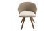 Fauteuil de jardin en rotin synthétique avec coussin écru piètement en acacia - Vick - Vick