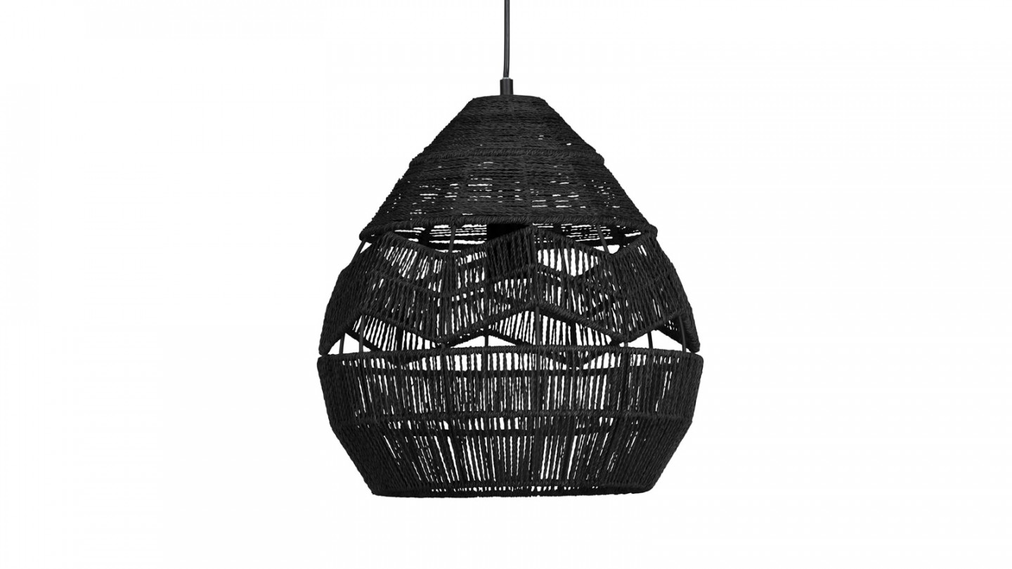 Suspension noire ø35cm - Collection Adelaide - Woood