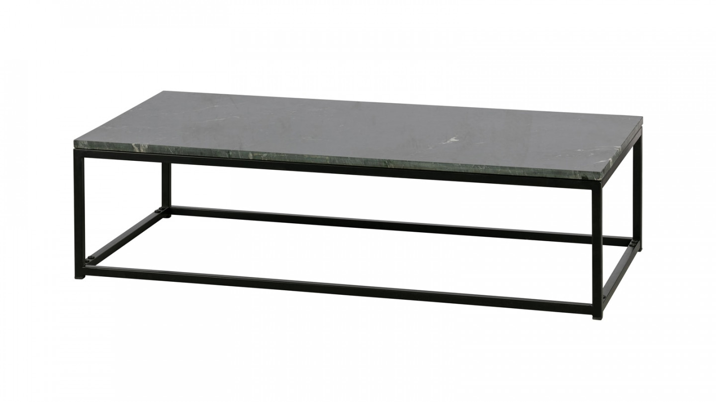 Table basse en marbre et métal noir - Collection Mellow - BePureHome