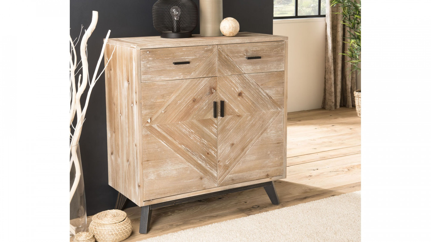 Buffet scandinave 2 tiroirs 2 portes - Collection Mandy