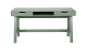 Bureau en pin massif vert et piètement en tréteaux - Nikki