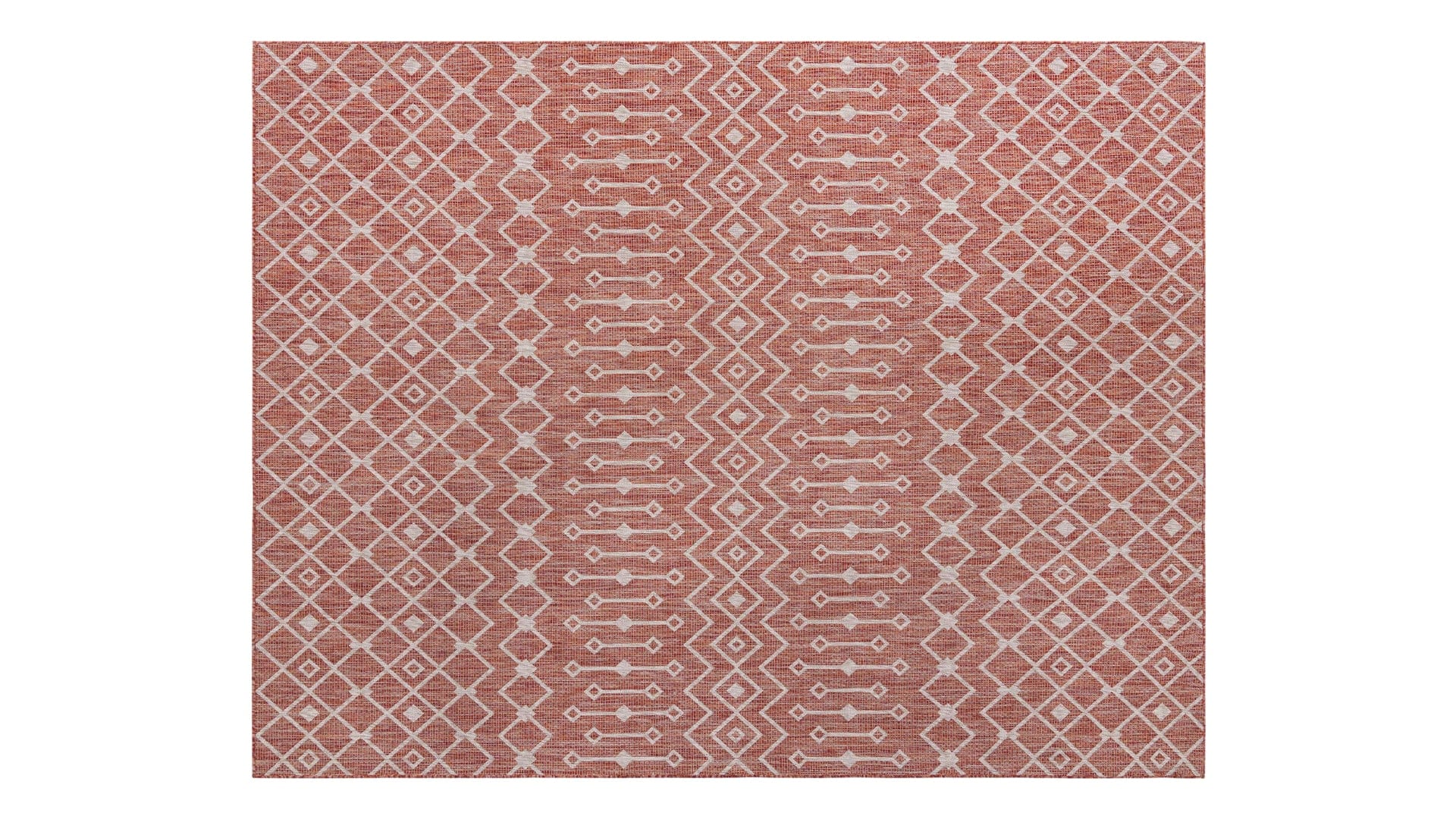 Tapis d'extérieur scandInave rouge 120x160cm - Ethan