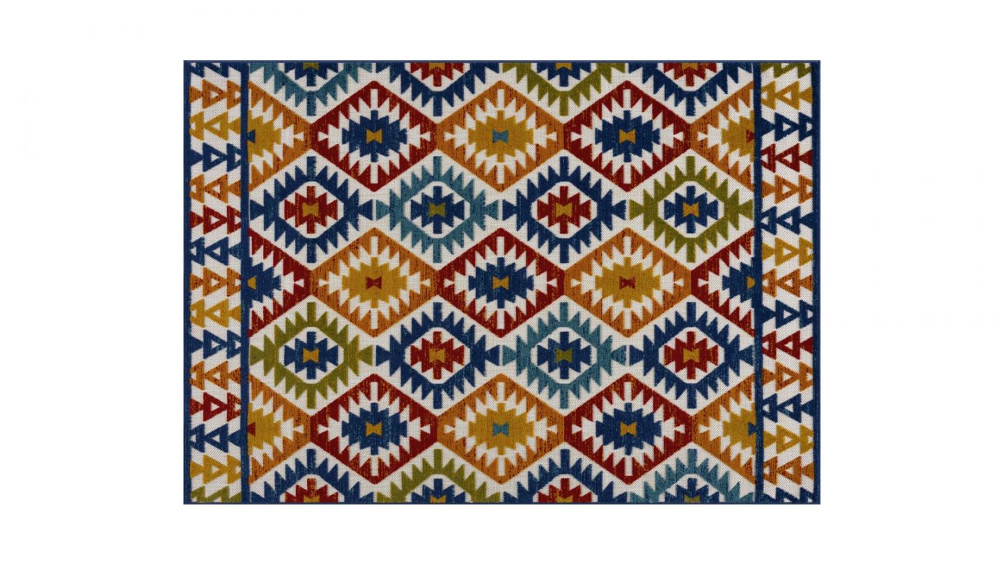 Tapis d'extérieur scandinave Multicolore 160x230cm - Collection Joe