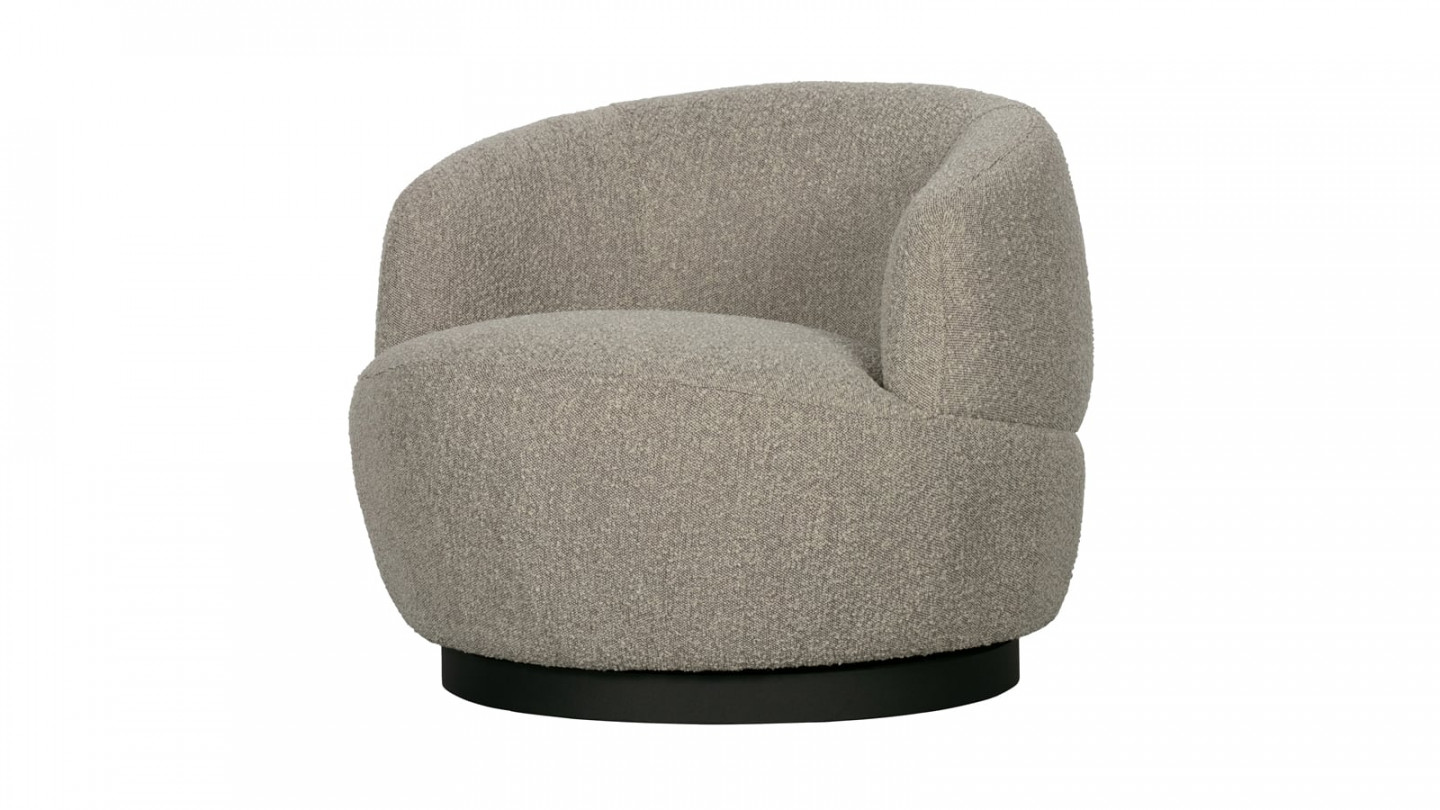 Fauteuil vintage effet peau de mouton naturel - Collection Woolly - BePureHome