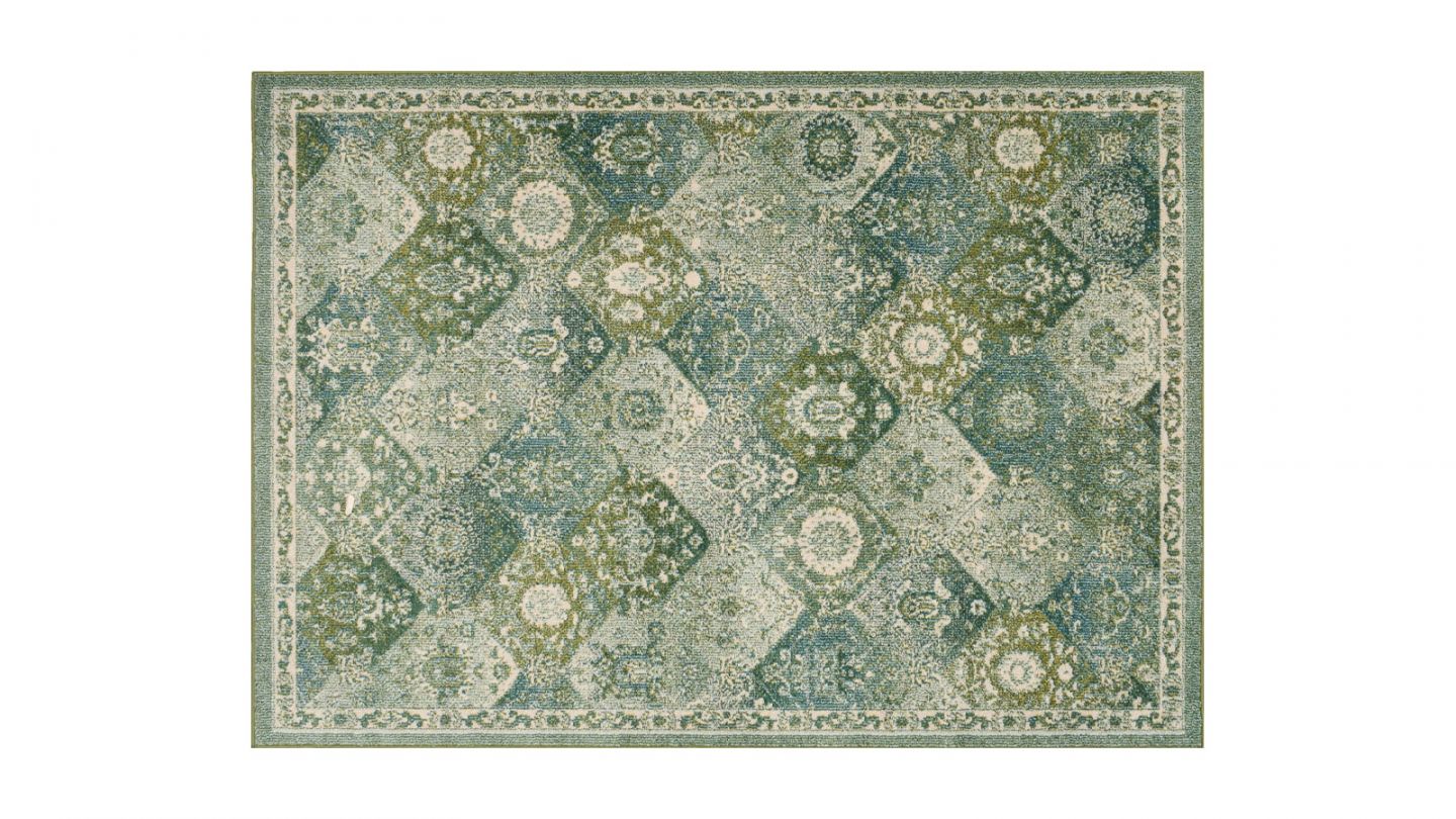 Tapis vintage Vert 120x170cm - Collection Rhys