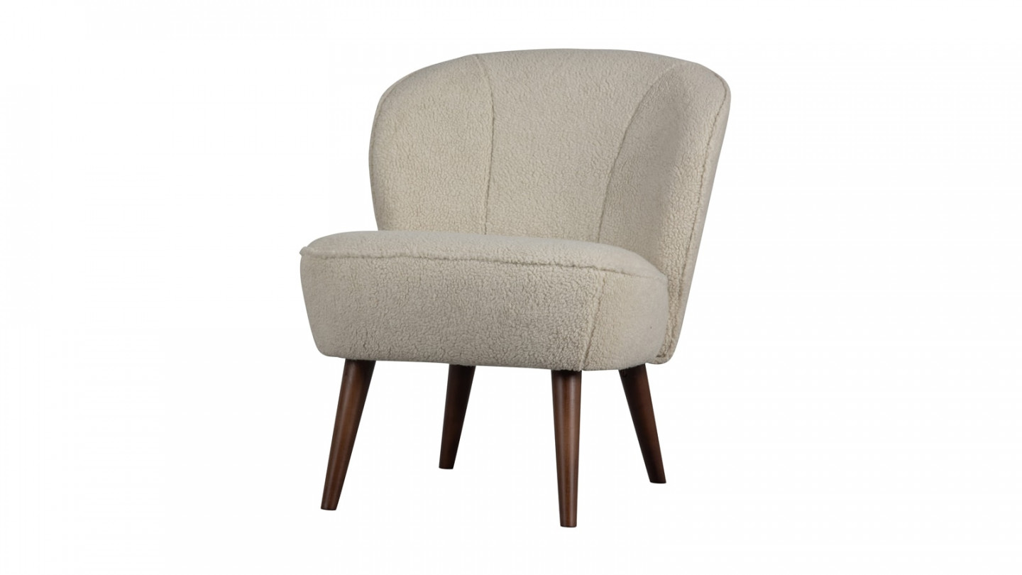 Fauteuil en tissu bouclette - Sara - Woood