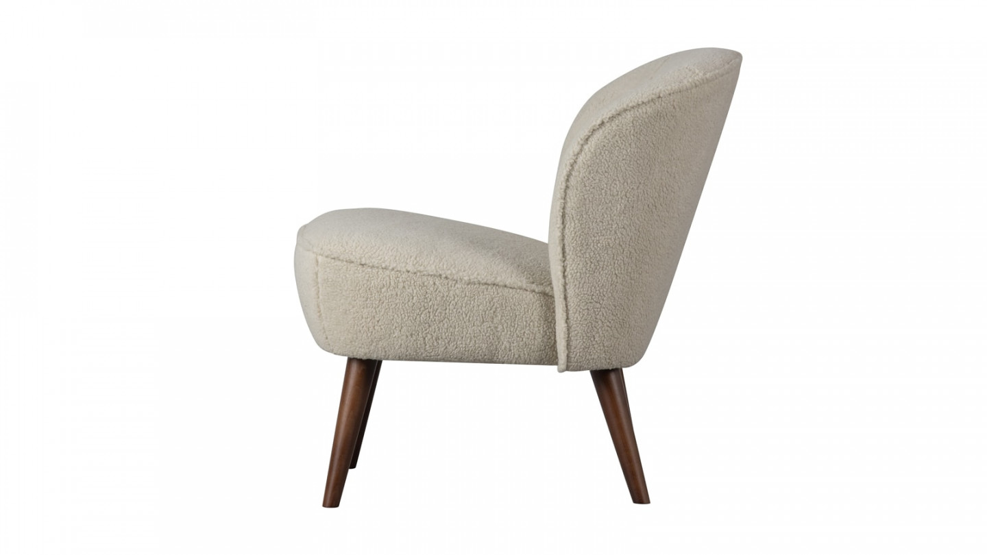 Fauteuil en tissu bouclette - Sara - Woood