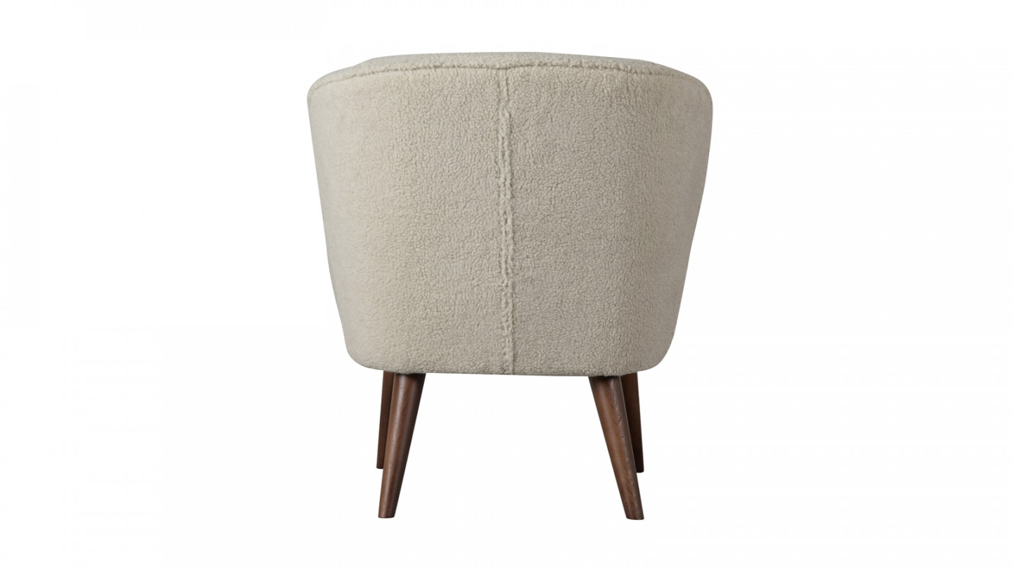 Fauteuil en tissu bouclette - Sara - Woood