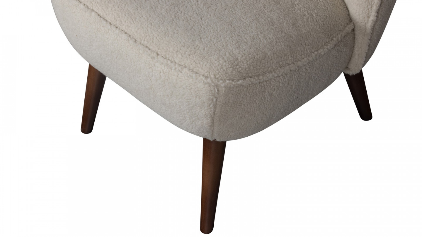 Fauteuil en tissu bouclette - Sara - Woood