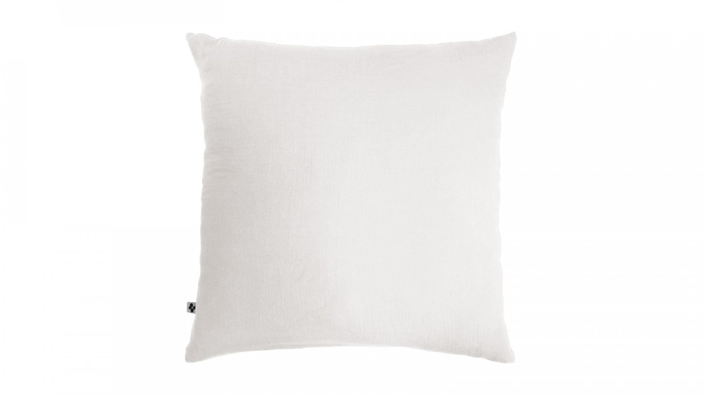 LOT DE 2 TAIES D'OREILLER 60X60CM 100% GAZE DE COTON CHANTILLY