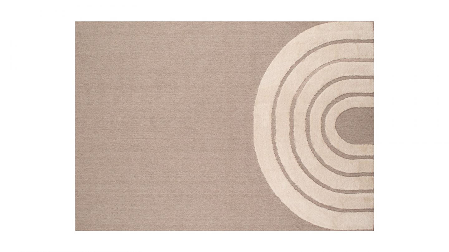 Tapis enfant arc-en-ciel beige 120x170 cm - Rainbow