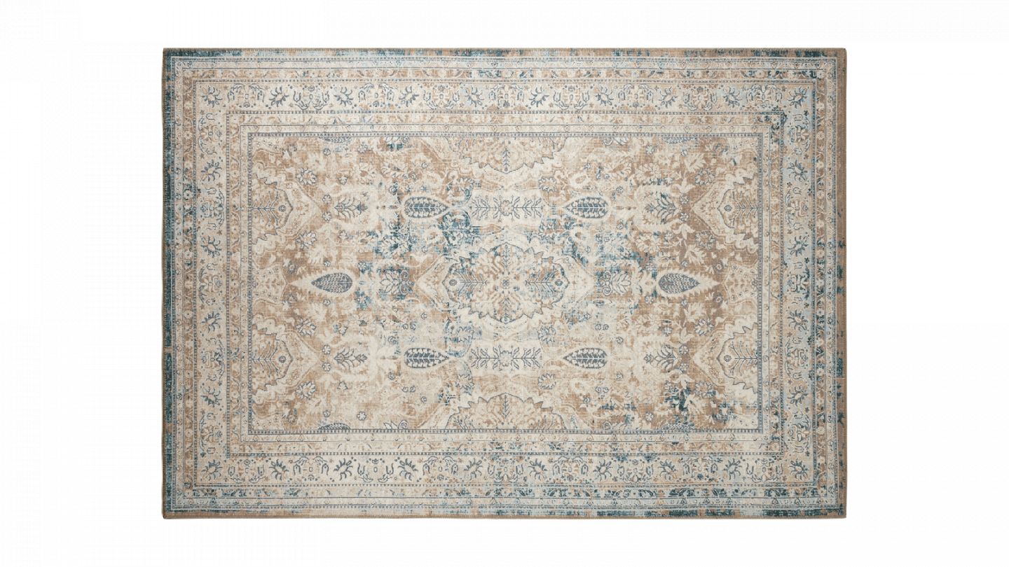 Tapis vintage bleu 67x200cm - Abby