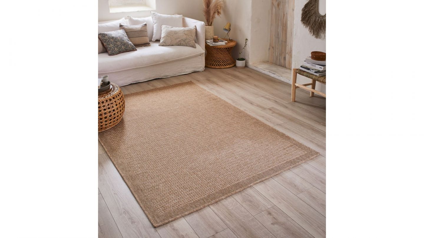 Tapis effet jute naturel 200x290 cm - Angeles