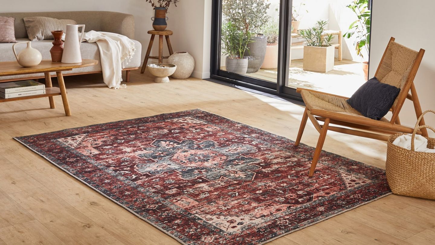 Tapis vintage rouge 160x230 cm - Hailey