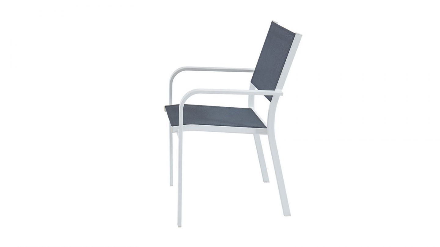 Lot de 6 chaises de jardin PALAWAN6BLANC