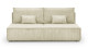Canapé convertible 3 places avec coffre de rangement en velours côtelé beige - Milla