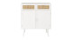 Buffet blanc 2 portes 2 tiroirs cannage naturel - Sandro