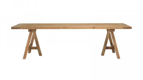 Table à manger rectang. 270x100cm bois Pin recyclé- Sandy