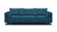 Canapé 3 places convertibles en velours bleu canard - Viktor