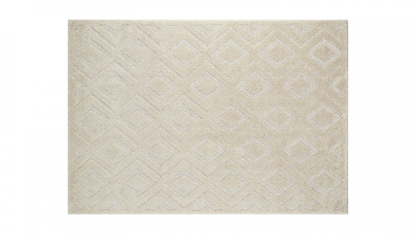 Tapis relief crème160x230 - Aurora